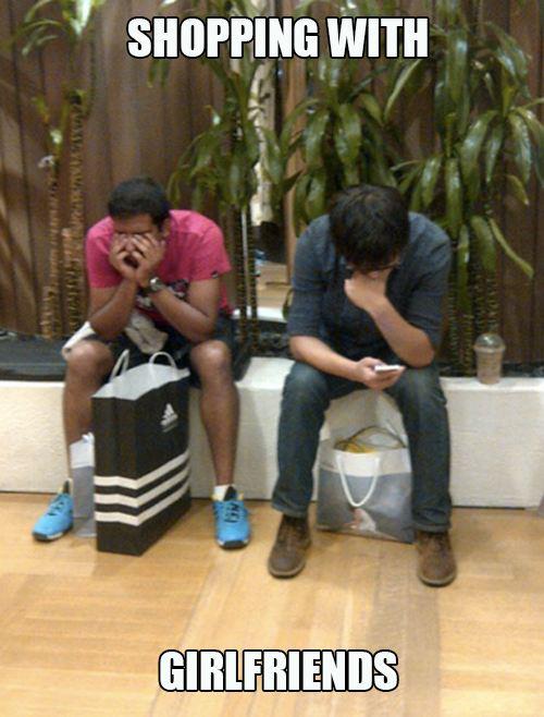 Shopping with girlfriends is a bad experience