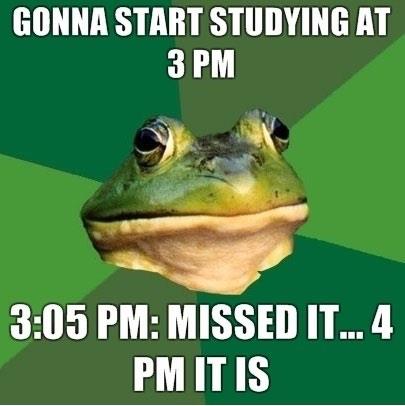 Time to study fail