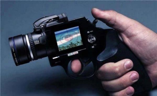 A camera that looks like a gun