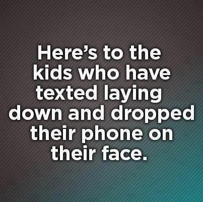 Dropping face on phone